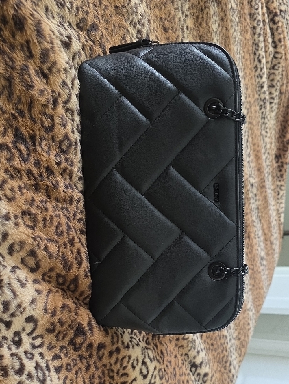 DKNY Black Quilted Shoulder Bag